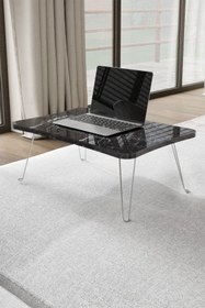 Resim Genel Markalar Taşınabilir Katlanır Yatak Koltuk Üstü Hasta Servis Masası Laptop Bilgisayar Çalışma Sehpası 