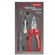 Resim İzeltaş Pense Ve Kontrol Kalemi 2'li Set (anahtarlıklı) 