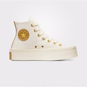 Resim Converse Chuck Taylor All Star Move Kadın Krem Günlük Platform Sneaker - A07204c Krem 