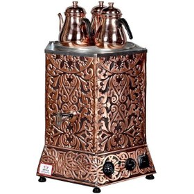 Resim Anka Pro Max Elektrikli Çay Makinası 1 Demlikli 12 Litre Bakır 