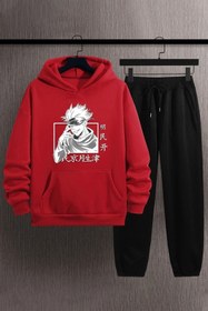 Resim uyguntarz Unisex Jujutsu Kaisen Baskılı Eşofman Takımı 