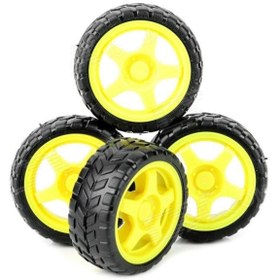 Resim TLS Robotik Robot Smart Car 4'lü Tekerlek Seti 