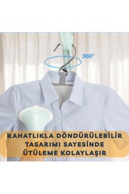 Resim BEYLİNİ Buharlı Dikey Ütü Matı 5 Katman Asılabilir Yanmaz Çift Taraflı Keçeli Buharlı Ütü Bezi Gri 50x80 CM 