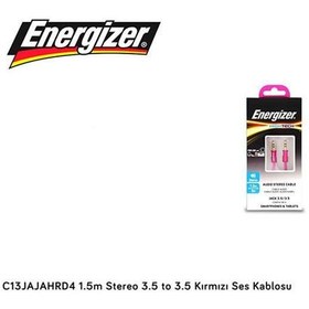 Resim Energizer C13JAJAHRD4 1.5m Stereo 3.5 to 3.5 Kırmızı Ses Kablosu 