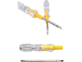 Resim Çift Uçlu Kontrol Kalemi Elektrik Test Kalemi Şeffaf 