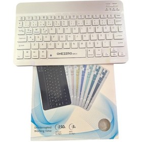 Resim Zr455 Kablosuz Ultra Slim Şarjlı Mini Bluetooth Q Klavye Beyaz 