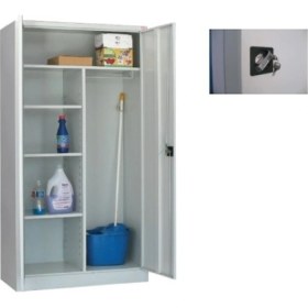 Resim Jessan Temizlik Dolabı Gri Krmızı 