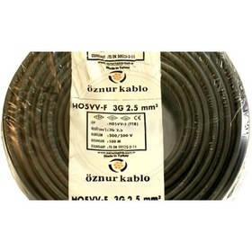 Resim 3x2,5 Ttr Kablo - Siyah -5mt 