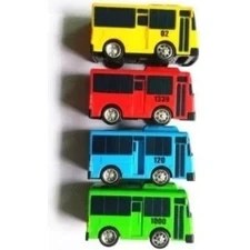 Resim YM Toys Tayo Oyuncak Otobüs 7 cm 4lü Çek Bırak Oyuncak Otobüs Tayobüs 