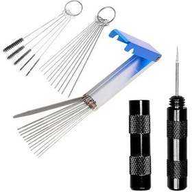 Resim Konesam Fırça, İğne Ve Alüminyum Kutulu Sprey Silme Aleti Seti - Otomotiv Ve Sprey Kalem Temizliği İçin Dayanıklı 4 Parça Takım Altın 