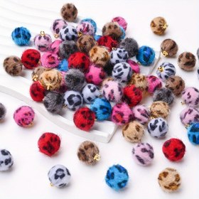 Resim 20 adet Sonbahar Kış Kürklü Top Süsler - 16x17mm Leopar Desenli Peluş Kolye Uçları Altın Tonlu Kapaklarla, Çok Renkli DIY Takı Yapım Aksesuarları için Kolye Bilezik Anahtarlık Telefon Zinciri El Sanatları Malzemeleri Hediye, Takı Yapımı için Süsler, Bilezik Süslemeleri, Trendy El Sanatları Malzemeleri, Yumuşak Dokulu Pompalar 