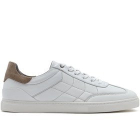 Resim Derimod Erkek Beyaz Bağcıklı Deri Sneaker 25SFD674818 