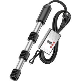 Resim Ipoearthu Daldırma Su Isıtıcısı, 2500W Taşınabilir Elektrikli Paslanmaz Isıtıcılar, Korumalı Kapaklı, Havuz Küveti Için Ab Fişi 2500W (Yurt Dışından) 