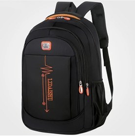 Resim Honeybeeshop Mandalina Erkekler Kanvas Sırt Çantası Büyük Kapasiteli Ayarlanabilir Askılı Çok Bölmeli Mandalina 