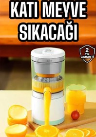 Resim Genel Markalar Katı Meyve Sıkacağı Taşınabilir Usb Şarjlı Pratik Paslanmaz Çelik Bıçaklı 