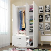 Resim Kenzlife gardırop 3 kapılı 2 çekmeceli fesleğen 180*120*52 byz XLARGE kapaklı gardolap dolap 