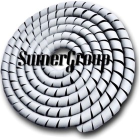 Resim No 8 - 32 Mm Kablo Toplama Düzenleme Spiral Gri 25 M 