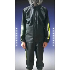 Resim ZL Shoping Unisex Tam Kalıp Motorcu Kurye Su Gecirmez Yağmurluk Takım - Siyah 