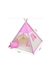 Resim Conconbebe Pembe Yıldız Desenli Çocuk Oyun Çadırı Oyun Evi 