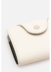 Resim Mafi Unisex Kartell Hakiki Deri Kompakt Akordeon Kartlık Beyaz 