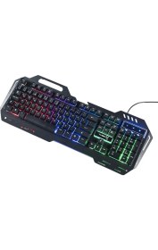 Resim Turbox SniperNaga TR-GK101 USB Kablolu Gaming Standart Q Işıklı Metal Kasa Klavye 