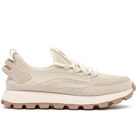 Resim Derimod Zero Erkek Bej Bağcıklı Kalın Tabanlı Kumaş Sneaker 25SFD69406F 