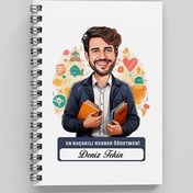 Resim En Başarılı Erkek Rehber Öğretmen Karikatürlü Defter 
