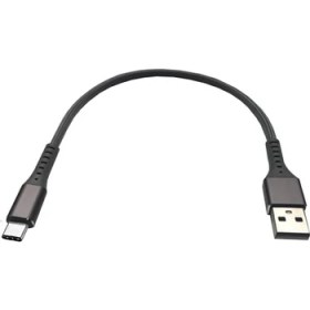 Resim Type c örgülü şarj ve data kablosu kısa powerbank kablo 30 cm 