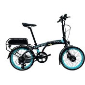 Resim Carraro E-Line E-Go 2.1 E-Bike 20 Jant Katlanır Elektrikli Bisiklet Siyah Turkuaz 
