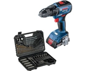 Resim Gsr 18V-50 Çift Akülü 2 Ah Vidalama Makinesi V-Line 103 Parça Tornavida Seti 