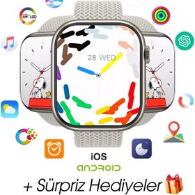 Resim WEARFİT HK9 PRO + Akıllı Kol Saati Smart Watch Model:inç 45mm AMOLED Ekran (GRİ) 