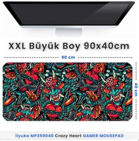 Resim İlyuka Mousepad 90x40cm Büyük Boy Xxl Mp359040 Crazy Heart 