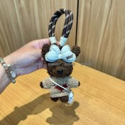 Resim Silver1 Sevimli Renkli Ip Peluş Ayı Kolye El Yapımı Oyuncaklar Küçük Bebek Çanta Çekicilik Sevimli Bebek Cep Telefonu Çekicilik (Yurt Dışından) 