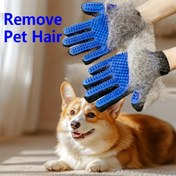 Resim 1 adet/2 adet Pet Köpek ve Kedi De-Shedding Fırçası, Silikon Bakım Eldivenleri Temizlik Masaj Jerking Eldivenleri - Kedi ve Köpek De-Combing Gently De-Shedding Fırçası, Kolay Temizlik, Uzun ve Kısa Saçlar için Geliştirilmiş Beş Parmak Tasarımı, Köpek De-Shedding Fırçası Tarakları 