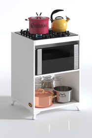 Resim Kenzlife Ocak Dolabı Figen Byz 85*60*57 Mutfak Modül Mini Fırın Ankastre Ocak İçin 