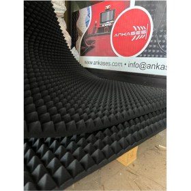 Resim Ses Yalıtım Akustik Piramit Sünger - Yanmaz, 40mm, 100x100cm, 50 DNS - Ses İzolasyon Süngeri 