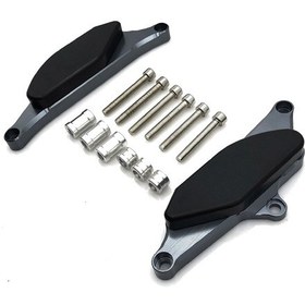 Resim Xurunkeji Yamaha Vmax 1700 2009-2018 Motosiklet Sol Ve Sağ Motor Şasi Kaydırıcıları Çarpma Pedleri Kapak Koruyucu Gri 