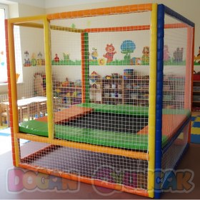 Resim Lüx Trambolin 150 cm. - Sünger Soft Play Top Havuzu Çocuk Oyun Alanı Çocuk Trambolini 