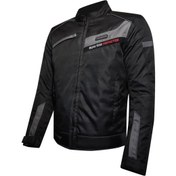 Resim Motosiklet Montu Kısa 4 Mevsim Hörgüçlü Full Korumalı Maxdura Güçlendirilmiş Kumaş Motor Mont Black 