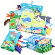 Resim Diikamiiok Renkli Kumaş Kitaplar Çocuklar İçin - Karikatür Hayvan Kuyrukları ile İlgi Çekici Görsel & İşitsel Eğitim, Yumuşak Polyester, 12-72 Ay Yaş Arası Çocuklar İçin İdeal, Öğrenme Oyuncakları 