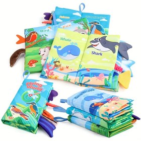 Resim Diikamiiok Renkli Kumaş Kitaplar Çocuklar İçin - Karikatür Hayvan Kuyrukları ile İlgi Çekici Görsel & İşitsel Eğitim, Yumuşak Polyester, 12-72 Ay Yaş Arası Çocuklar İçin İdeal, Öğrenme Oyuncakları 