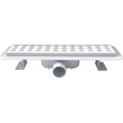 Resim FEHASTEEL Sabit Çıkışlı Yalıtım Etekli Slot Model Duş Kanalı Q50 40cm 