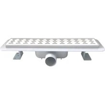 Resim FEHASTEEL Sabit Çıkışlı Yalıtım Etekli Slot Model Duş Kanalı Q50 40cm 