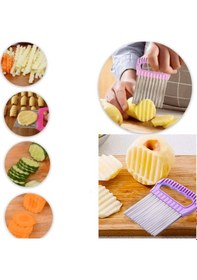 Resim Cips Patates Doğrayıcı Şekilli Sebze Ve Meyve Dilimleyici Çok Renkli 