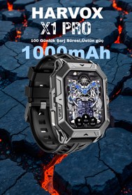 Resim Bakeey X1 PRO Akıllı Saat | 100 Gün Pil Ömrü | 46mm AMOLED Ekran | Bluetooth Aramalı | Askeri Stil Pusulalı 
