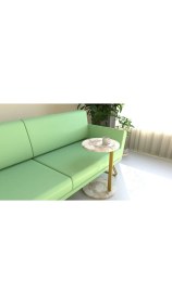 Resim C Sehpa – Mdf Üst Tablalı, Metal Gövdeli Yan Sehpa | Laptop Sehpası 