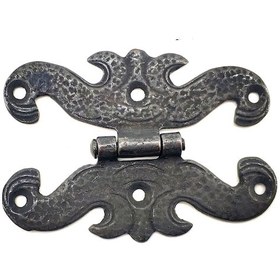 Resim Antika Tarz Dekoratif Pirinç Kelebek Menteşe - 63x45 Mm, Oksit 