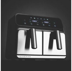 Resim King KYF28 Magicchef 8 Litre Çift Sepetli Sıcak Hava Fritözü LED Ekran ile Enerji Tasarruflu 