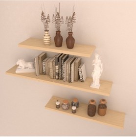 Resim Rafkestir 3 Lü Raf Set ( 90 - 70 - 50 ) Akçaağaç ( Mat ) 