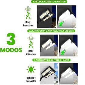 Resim Hareket Sensörlü Ip65 Güneş Enerjili Led Spot Kumandalı 5332 Çok Renkli 